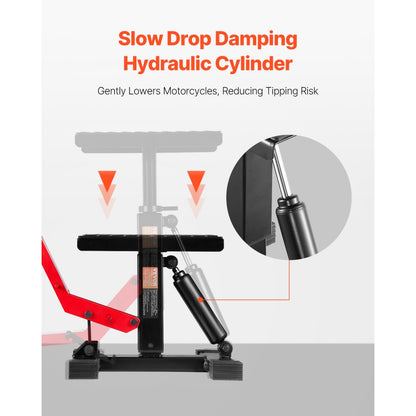 VEVOR Dirt Bike Lift Stand 440 LBS Adjustable Hydraulic Motorcycle Lift Jack