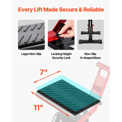 VEVOR Dirt Bike Lift Stand 440 LBS Adjustable Hydraulic Motorcycle Lift Jack