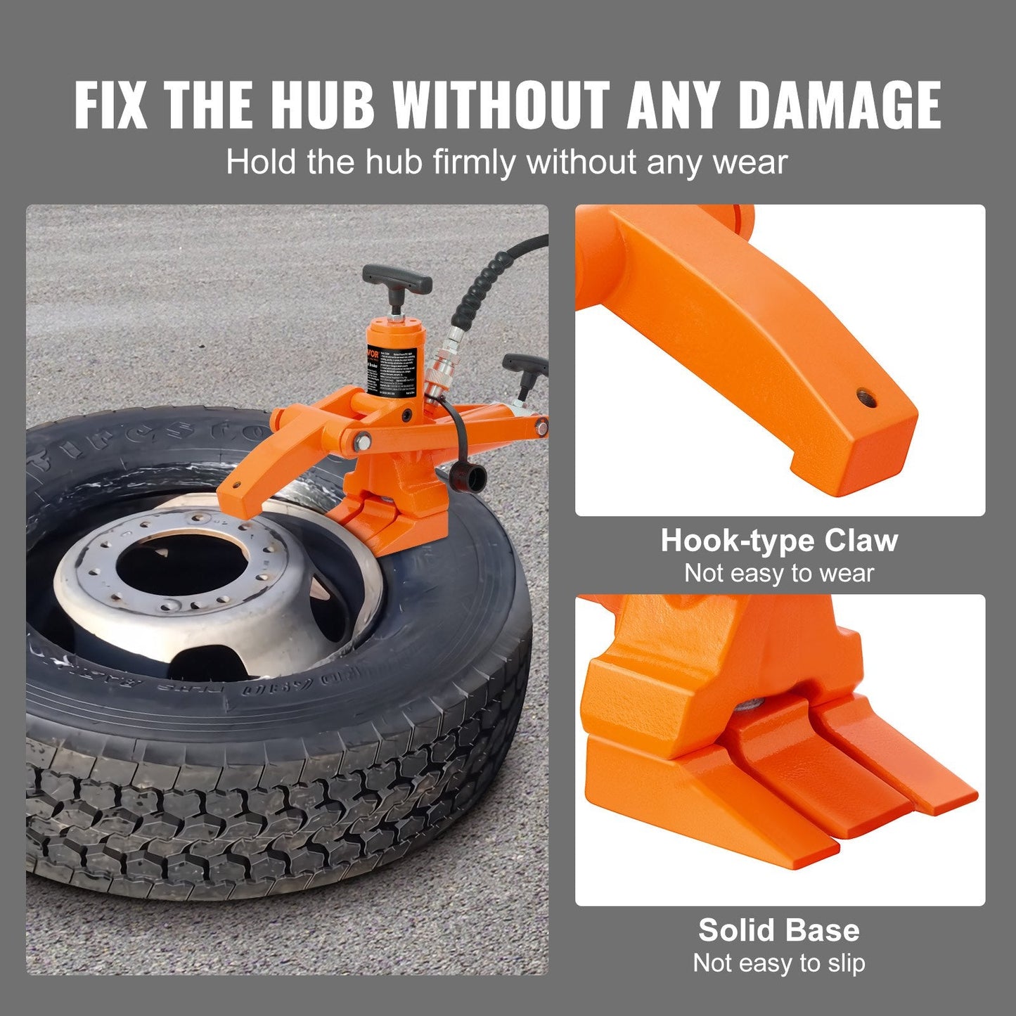 Hydraulic Tire Bead Breaker with Metal Foot Pump, 10000 PSI, 24.9 kg Heavy-duty