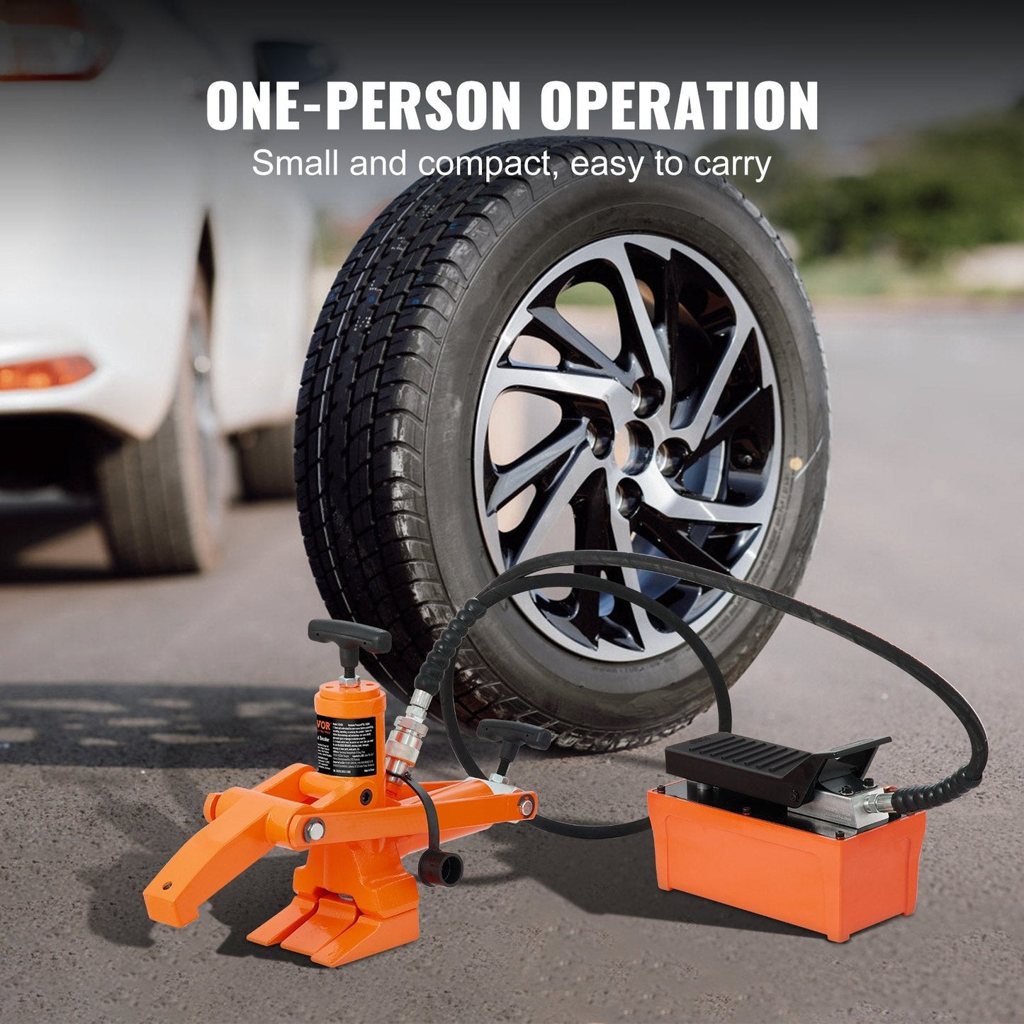 Hydraulic Tire Bead Breaker with Metal Foot Pump, 10000 PSI, 24.9 kg Heavy-duty