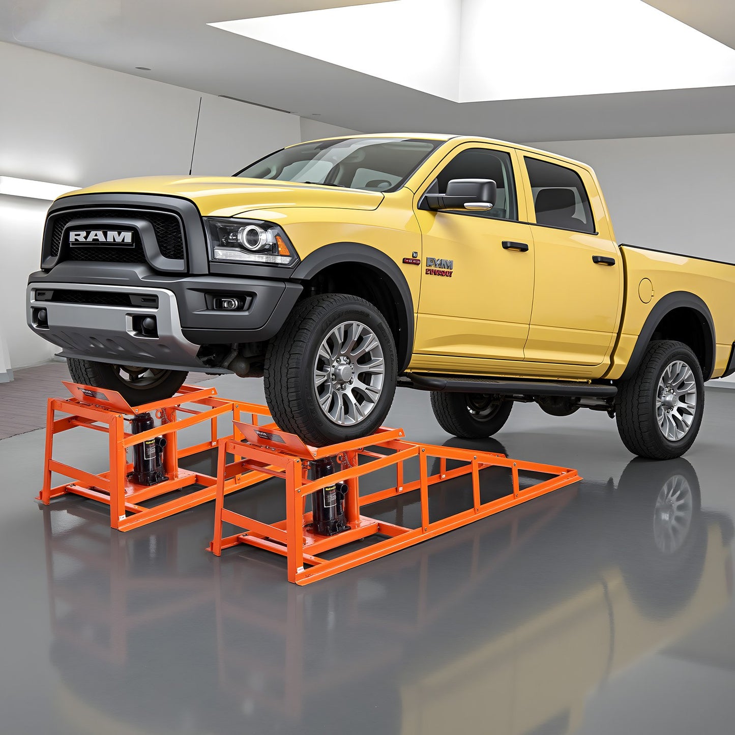 Hydraulic Car Ramps, 2 PCS 5T 11000 lbs, 270-360 mm Lift Height, Heavy Duty Hydraulic Vehicle Ramps, Portable Car Lifts for Home Garage Maintenance and Oil Changes, Truck Vehicle Auto Repair