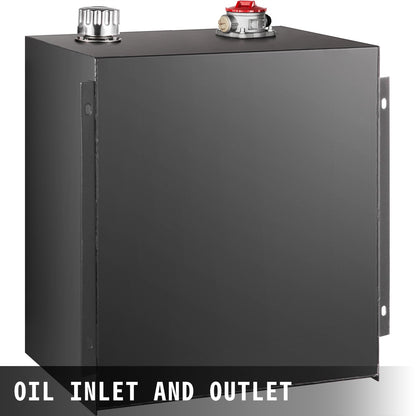 VEVOR Hydraulic Reservoir Oil Tank Fuel Tank 95L Steel with Filter & Temp Gauge