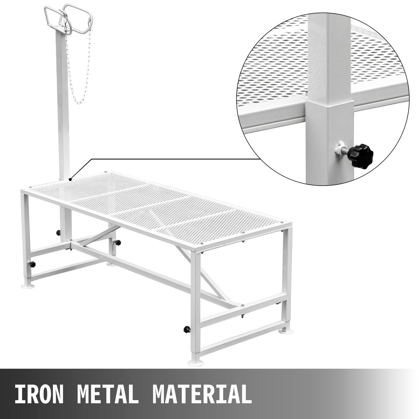 VEVOR Livestock Stand 51x23 inches, Trimming Stand with Straight Head Piece, Goat