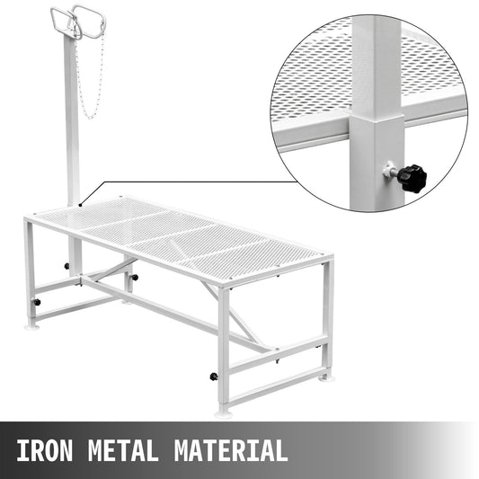 VEVOR Livestock Stand 51x23 inches, Trimming Stand with Straight Head Piece, Goat