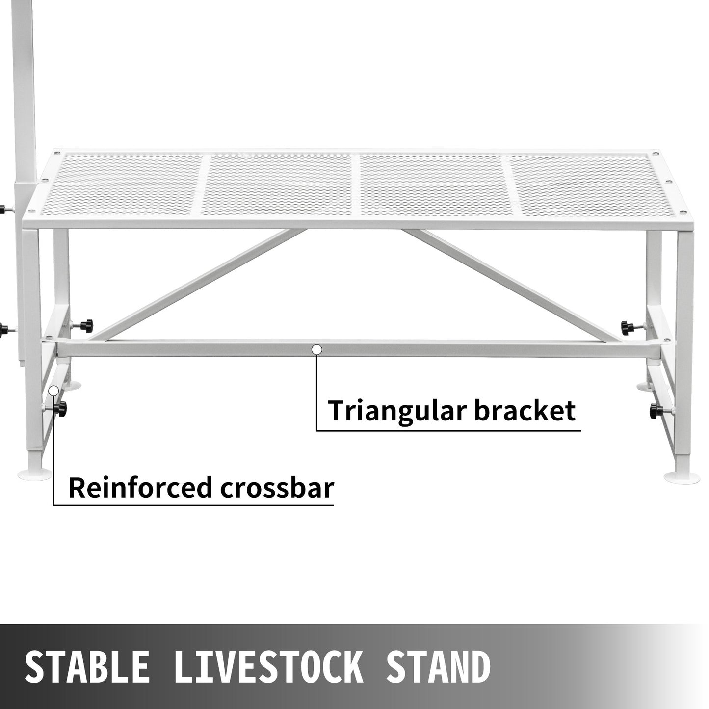 VEVOR Livestock Stand 51x23 inches, Trimming Stand with Straight Head Piece, Goat