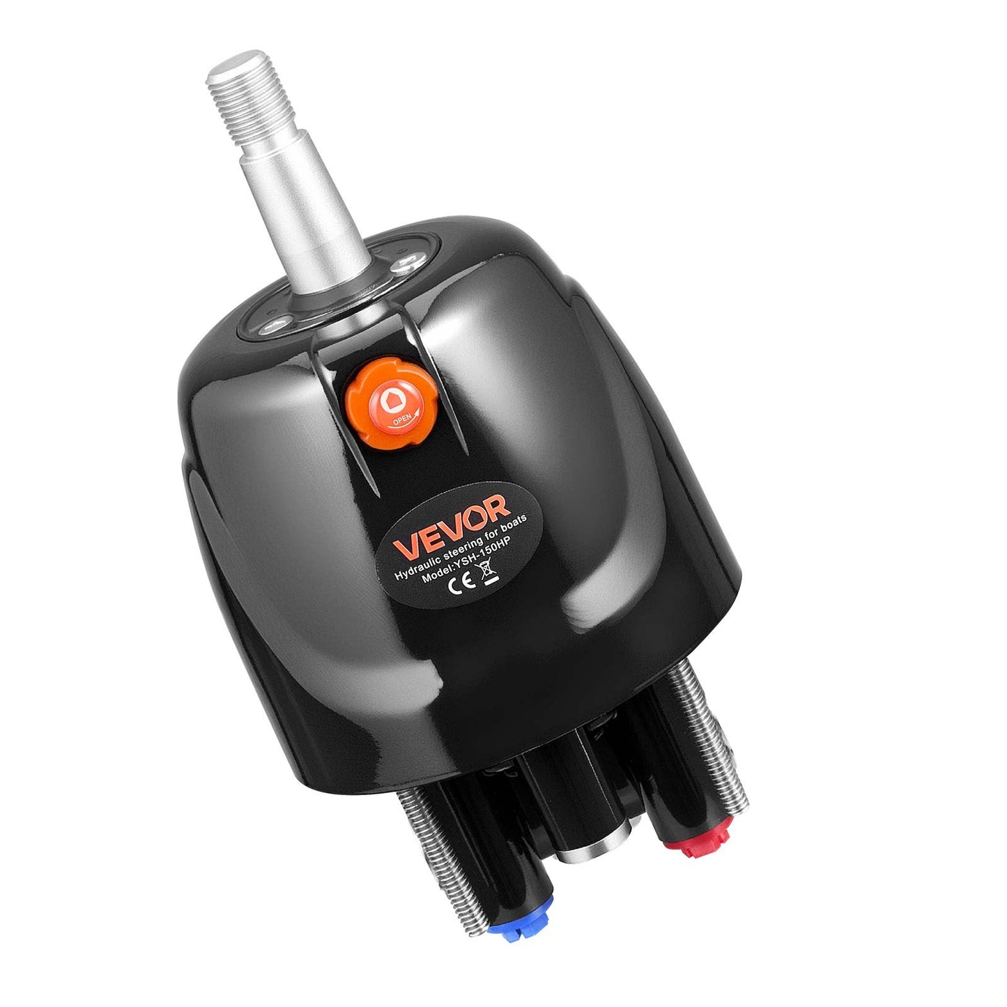 Hydraulic Steering Kit, 150 HP, Marine Boat Hydraulic Steering System, with 6.9 MPa/1000 psi Helm Pump, Two-Way Lock Cylinder, and 7.32m High-Strength Hoses, for Single Station Single-Engine Use