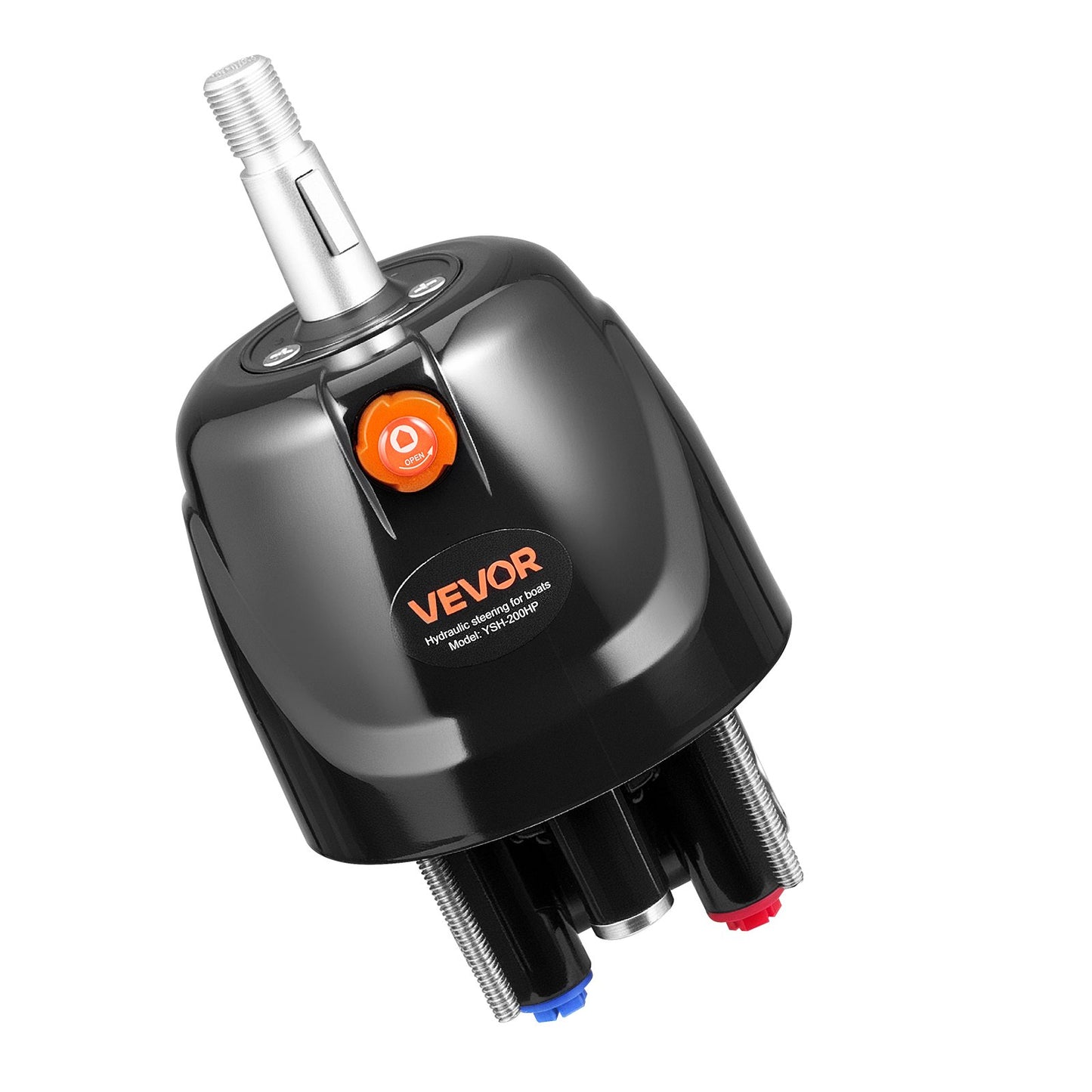 Hydraulic Steering Kit, 200 HP, Marine Boat Hydraulic Steering System, with 6.9 MPa/1000 psi Helm Pump, Two-Way Lock Cylinder, and 7.92m High-Strength Hoses, for Single Station Single-Engine Use