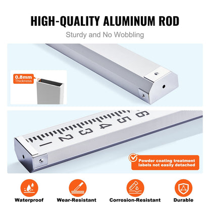 Telescopic 4-Section Grade Rod with Bag, 4.88m Aluminum Leveling Tool