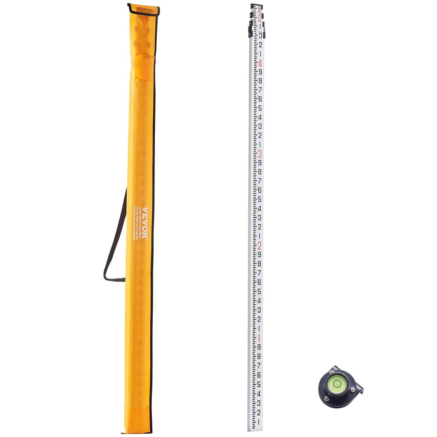Telescopic 4-Section Grade Rod with Bag, 4.88m Aluminum Leveling Tool