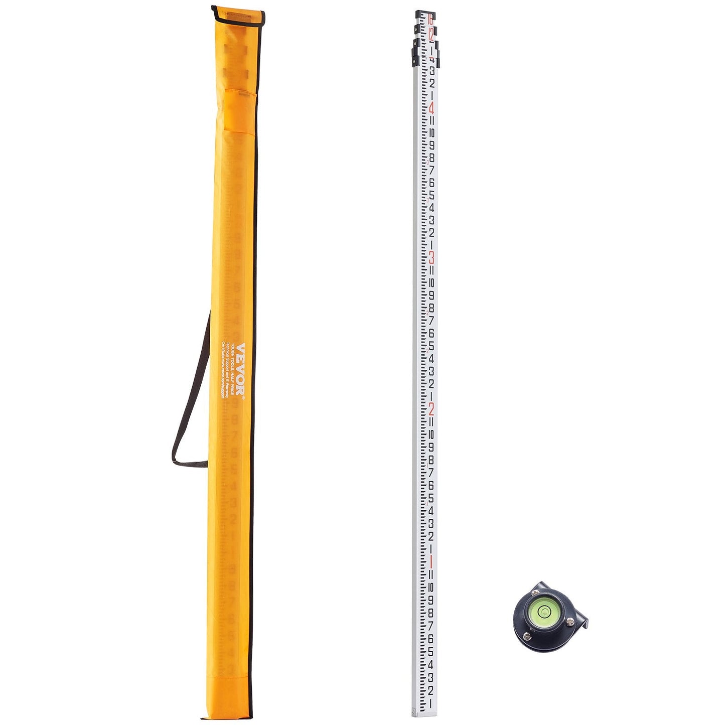 Telescopic Grade Rod, 4.88m, Aluminum, 4 Sections with Carrying Bag