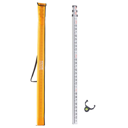 Telescopic 2.74m Grade Rod, 3-Section Aluminum, with Carrying Bag