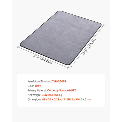 Chair Mat 915 x 1225 mm Office Chair Mat for Hard Floors Corduroy Surface