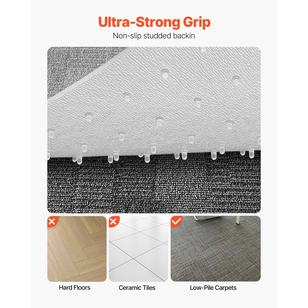 Chair Mat 915 x 1225 mm Office Chair Mat for Carpeted Floors Rectangular