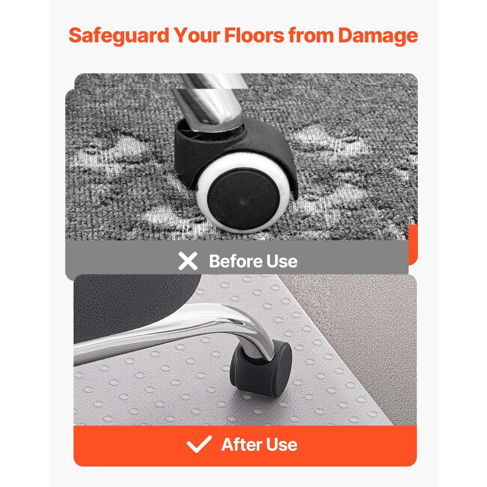 Chair Mat 915 x 1225 mm Office Chair Mat for Carpeted Floors Rectangular