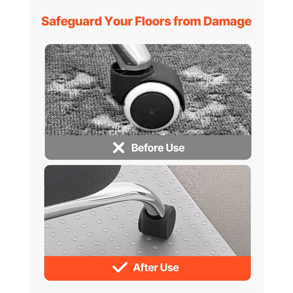 Chair Mat with Lip 915 x 1225 mm Office Chair Mat for Carpeted Floors Home