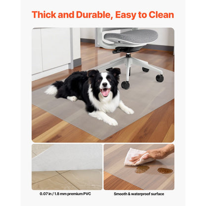 Chair Mat 915 x 1225 mm Transparent Office Chair Mat for Hard Floors Home
