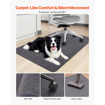 Chair Mat 897 x 1396 mmh Office Chair Mat for Hard Floors Polyester Surface