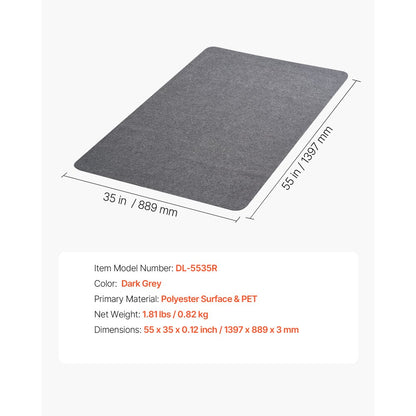 Chair Mat 897 x 1396 mmh Office Chair Mat for Hard Floors Polyester Surface