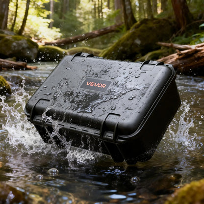 Hard Pistol Case, Heavy Duty Hard Gun Case with XPE Foam Lining, Waterproof Pistol Storage Box with Customizable Interior & Handle for Gun, Lenses, Camera, Gear, TSA Compliant, 404x319x192 mm