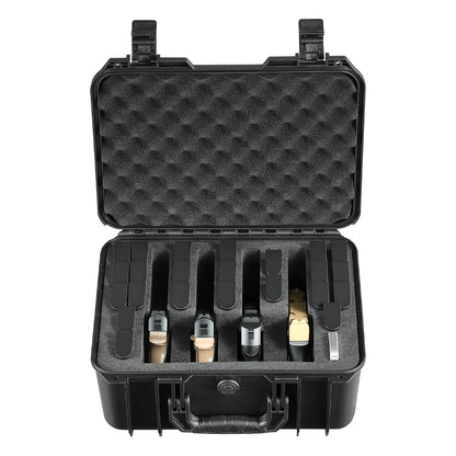 Hard Pistol Case, Heavy Duty Hard Gun Case with XPE Foam Lining, Waterproof Pistol Storage Box with Customizable Interior & Handle for Gun, Lenses, Camera, Gear, TSA Compliant, 404x319x192 mm