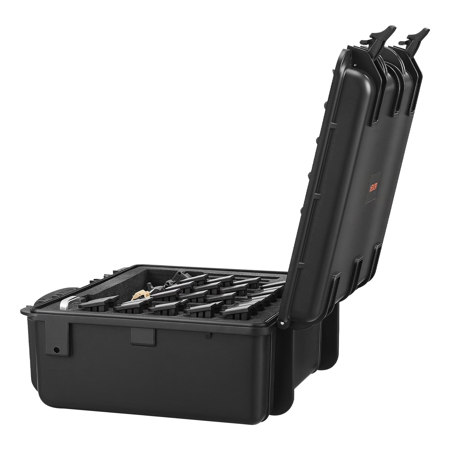 Hard Pistol Case, Heavy Duty Hard Gun Case with XPE Foam Lining, Waterproof Pistol Storage Box with Customizable Interior & Handle for Gun, Lenses, Camera, Gear, TSA Compliant, 475x415x215 mm