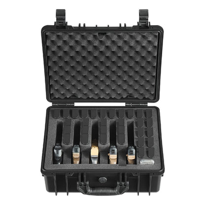 Hard Pistol Case, Heavy Duty Hard Gun Case with XPE Foam Lining, Waterproof Pistol Storage Box with Customizable Interior & Handle for Gun, Lenses, Camera, Gear, TSA Compliant, 475x415x215 mm