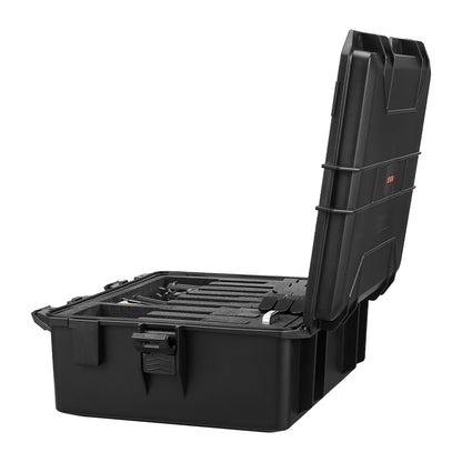 Hard Pistol Case, Heavy Duty Hard Gun Case with XPE Foam Lining, Waterproof Pistol Storage Box with Customizable Interior & Handle for Gun, Lenses, Camera, Gear, TSA Compliant, 556x455x225 mm
