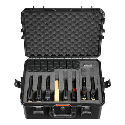 Hard Pistol Case, Heavy Duty Hard Gun Case with XPE Foam Lining, Waterproof Pistol Storage Box with Customizable Interior & Handle for Gun, Lenses, Camera, Gear, TSA Compliant, 556x455x225 mm