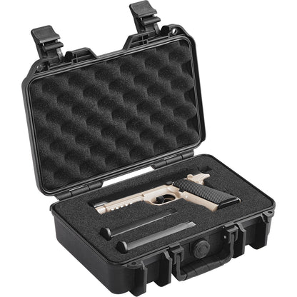 Lockable Hard Pistol Case with Pre-cut Foam, Waterproof and TSA Approved
