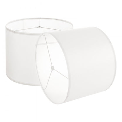 Drum Lamp Shade 2 Set 33 x 33 x 25 cm Medium Round Lampshade (Off-white)