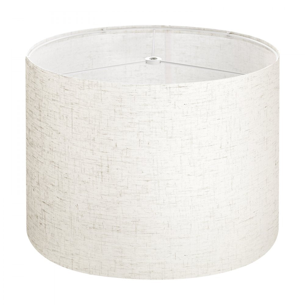 Drum Lamp Shade 33 x 33 x 25 cm Medium Round Lampshade (Light Linen)