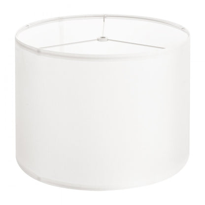 Drum Lamp Shade 33 x 33 x 25 cm Medium Round Lampshade (Off-white Linen)