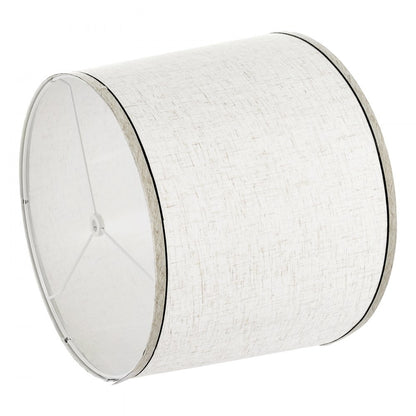 Lamp Shade 2 Set with Harp 29 x 32 x 24.5 cm (Light Linen with Black Edge)