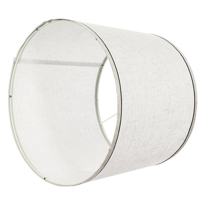 Lamp Shade 2 Set with Harp 29 x 32 x 24.5 cm (Light Linen with Black Edge)
