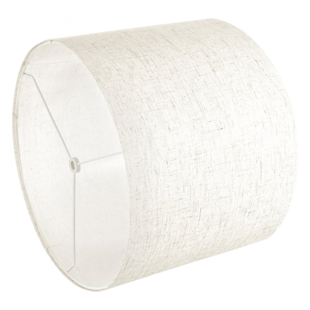 VEVOR Drum Lamp Shade 2 Set 40 x 40 x 30 cm Lampshade with Harp (Light Linen)