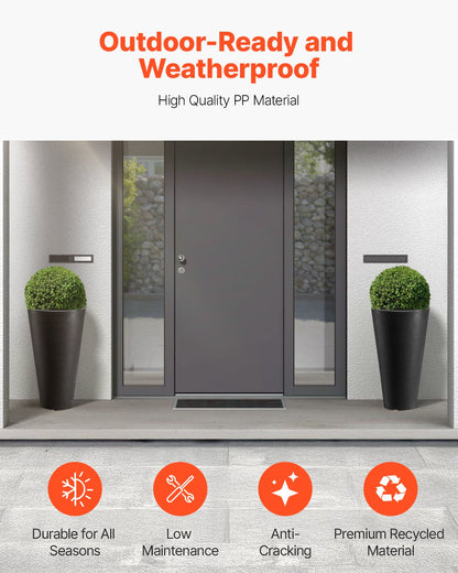 VEVOR Tall Planter Set of 2 Round Tapered Plant Pots 59 cm for Outdoor Indoor