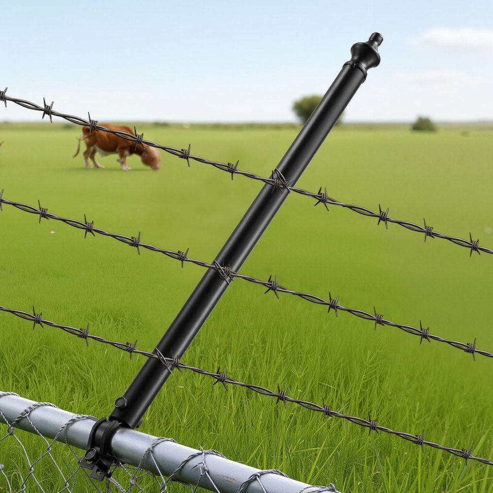 9 Packs 695 mm Chain Link Fence Extender for 32-38 mm Top Rail U Bracket