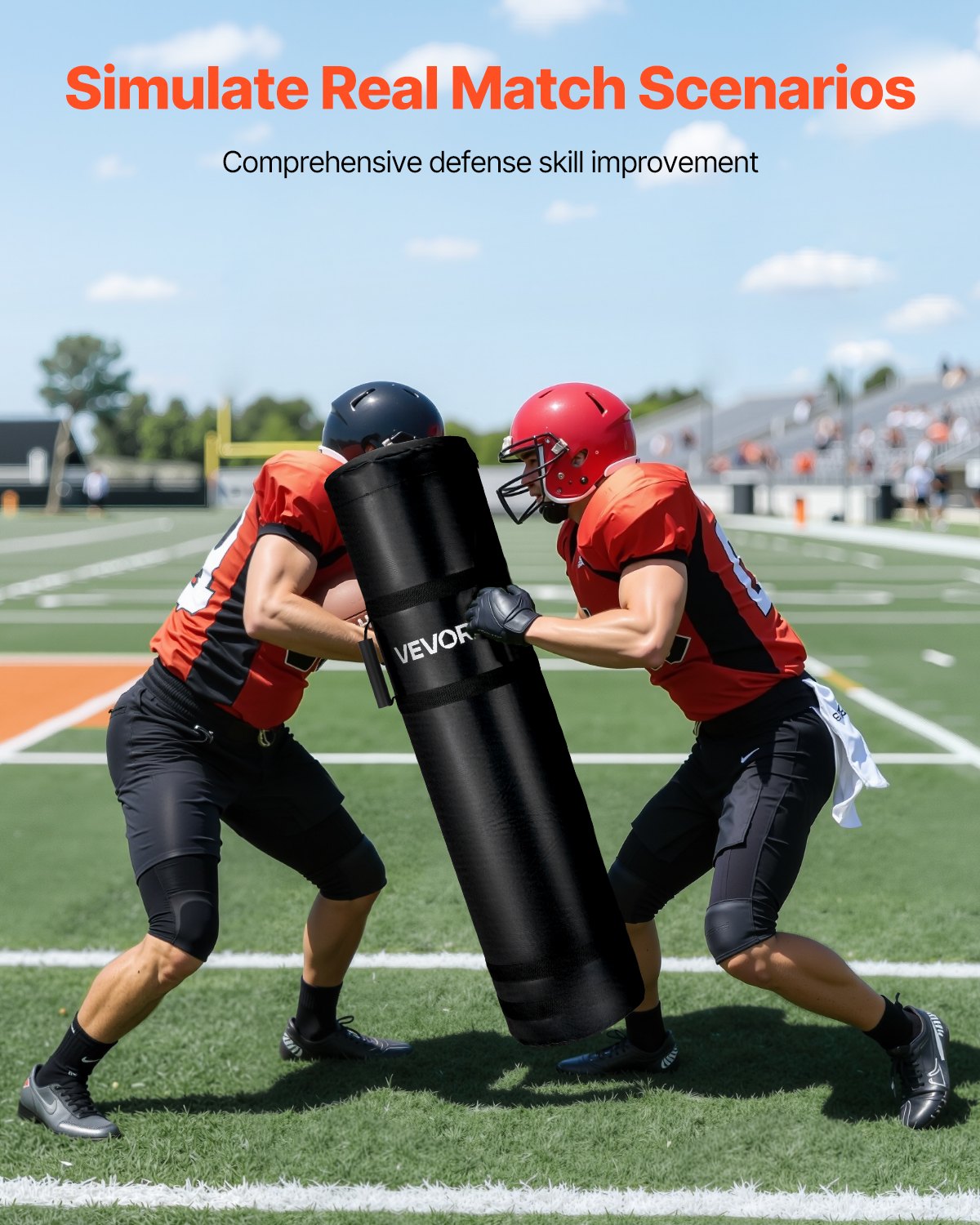 Football Tackling Dummy, 47.2 in High-Density Sponge Blocking Pad Equipment for Practice, Heavy Duty Tackle Dummies with Handles, Great for Contact Drills, Martial Arts, Sports Training, 1PCS