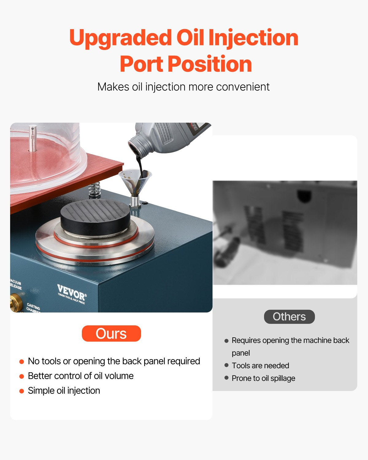 Vacuum Investing Casting Machine, 290W Power, with 3 CFM Pump and Bell Jar, Convenient Oil Injection Port, Precision Pressure Gauge, 280x280 mm Workbench, Casting Machine for Jewelry and Metal