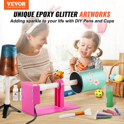 Cup & Pen Turner with Epoxy Kit for Beginners, Low-Noise Motor, Easy Setup