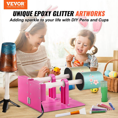 Dual Arm Cup & Pen Turner with Epoxy Kit for DIY Beginners, 5 kg Load Capacity