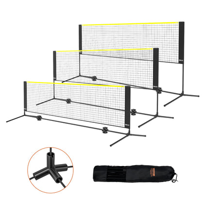 VEVOR Badminton Net, Height Adjustable Volleyball Net, 10ft Wide Foldable Pickleball