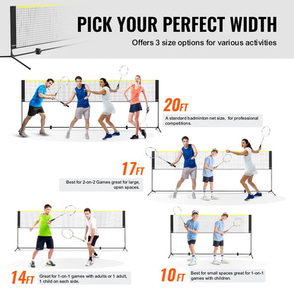 Adjustable Multi-Sport Net: 4.2m Foldable, Portable for Indoor/Outdoor Use