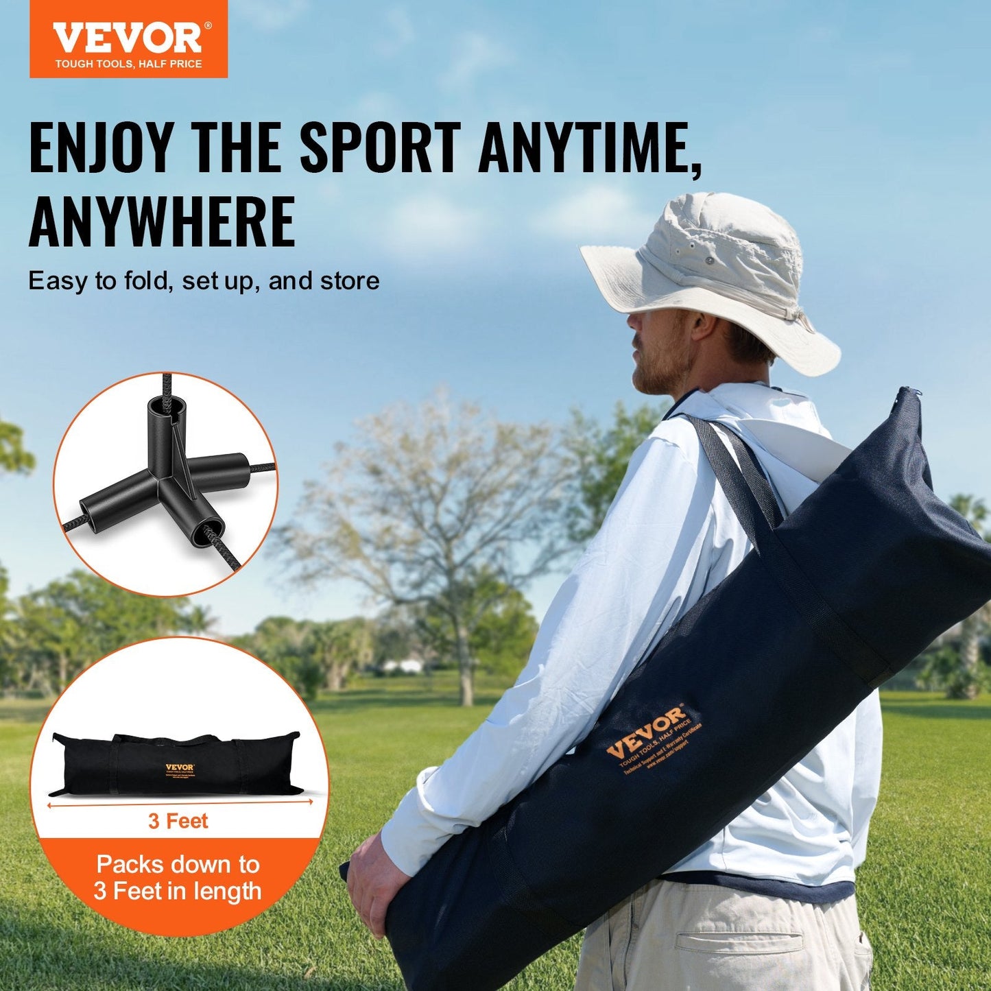 Adjustable Height 6m Multi-Sport Net: Badminton, Volleyball, Tennis & More