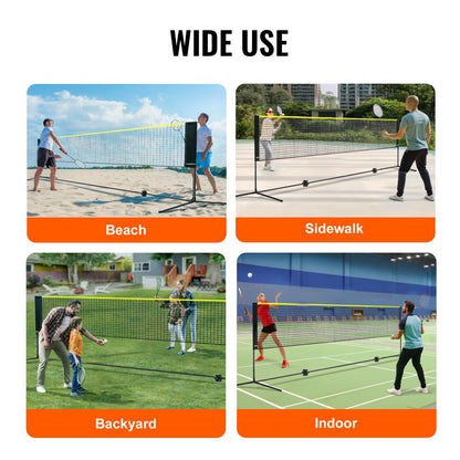 Adjustable Height 6m Multi-Sport Net: Badminton, Volleyball, Tennis & More
