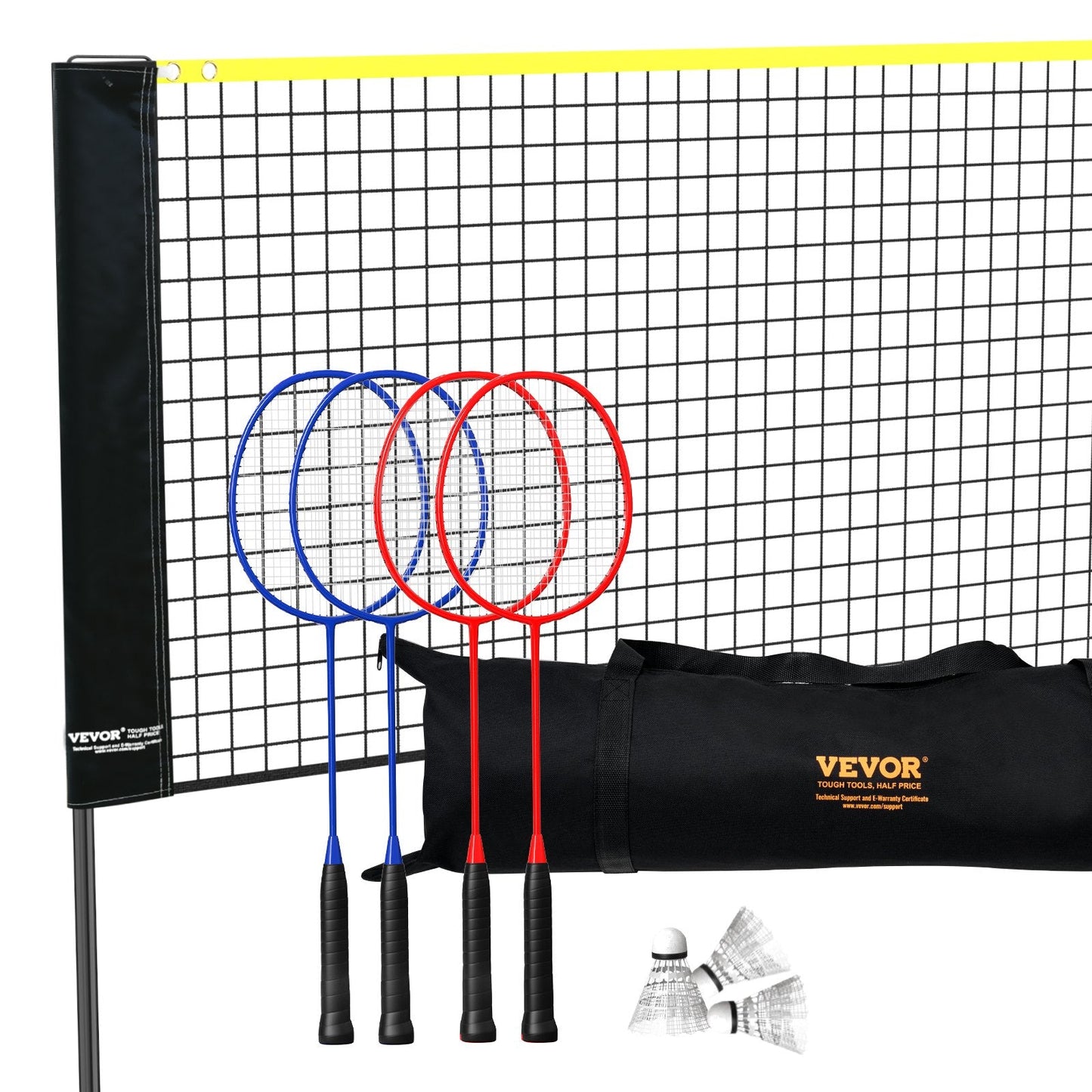 Adjustable Height 6m Multi-Sport Net: Badminton, Volleyball, Tennis & More