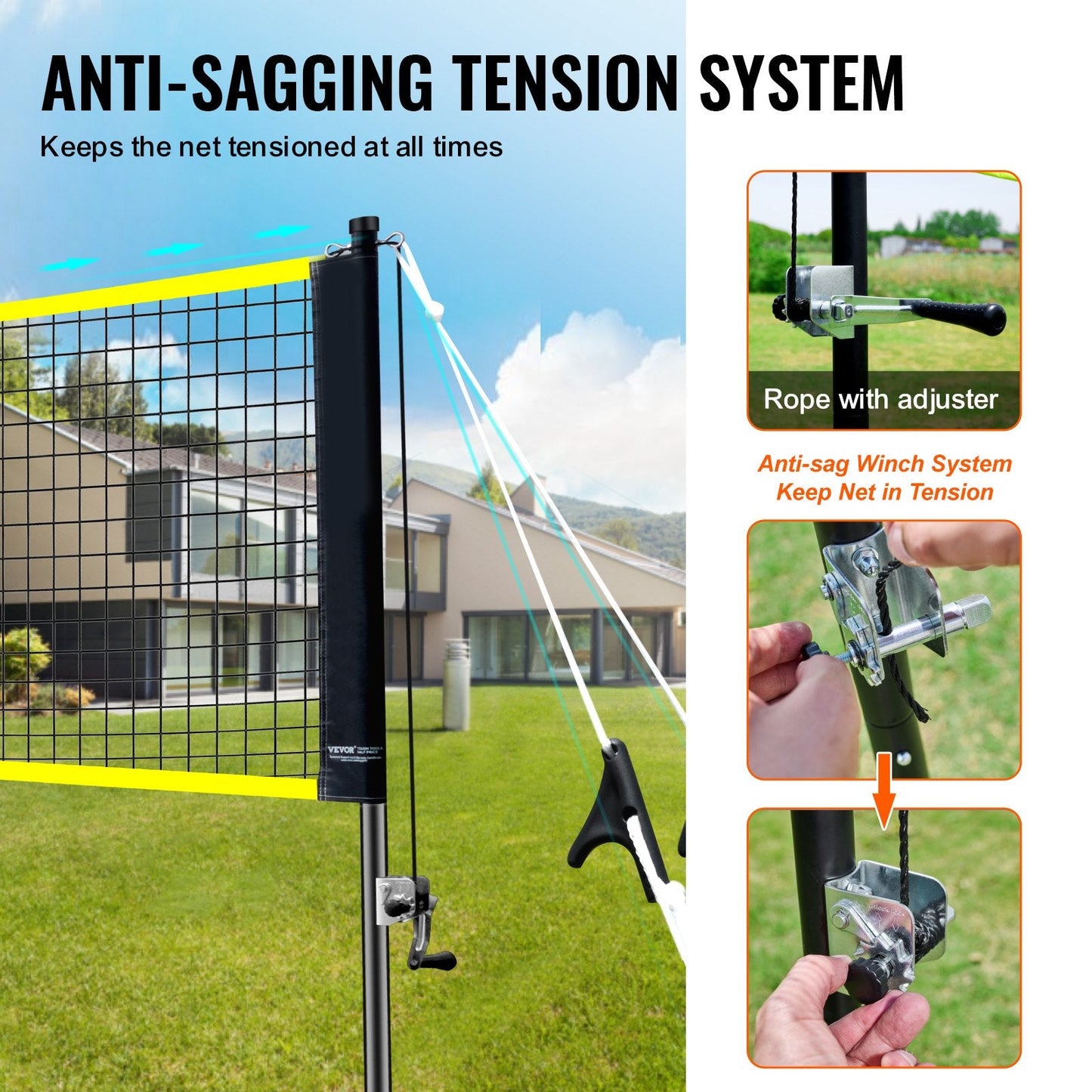 Portable Badminton Set with Rackets and Shuttlecocks for Outdoor Play, 6.15m Net