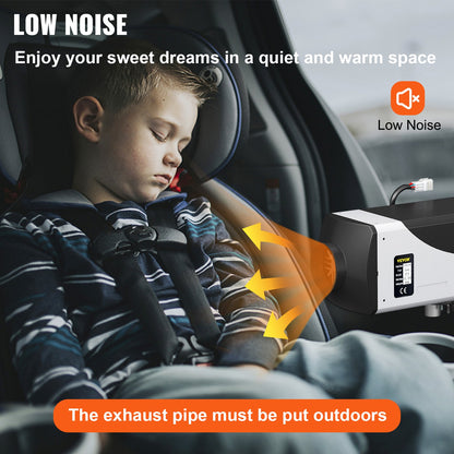 VEVOR 5KW Diesel Air Heater 10L Tank Diesel Heater 12V Diesel Parking Heater Muffler