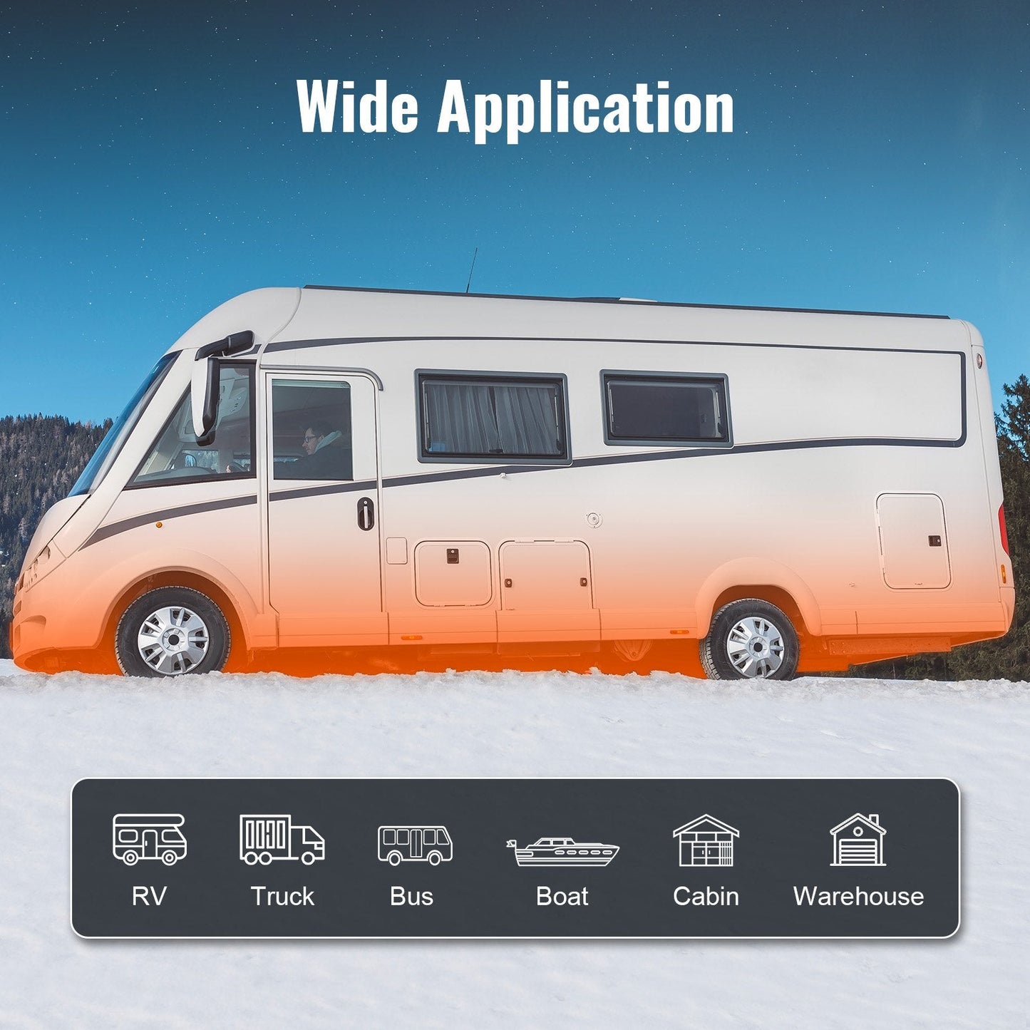 Portable 12V 2KW Diesel Heater with Bluetooth Control & Altitude Adjustment