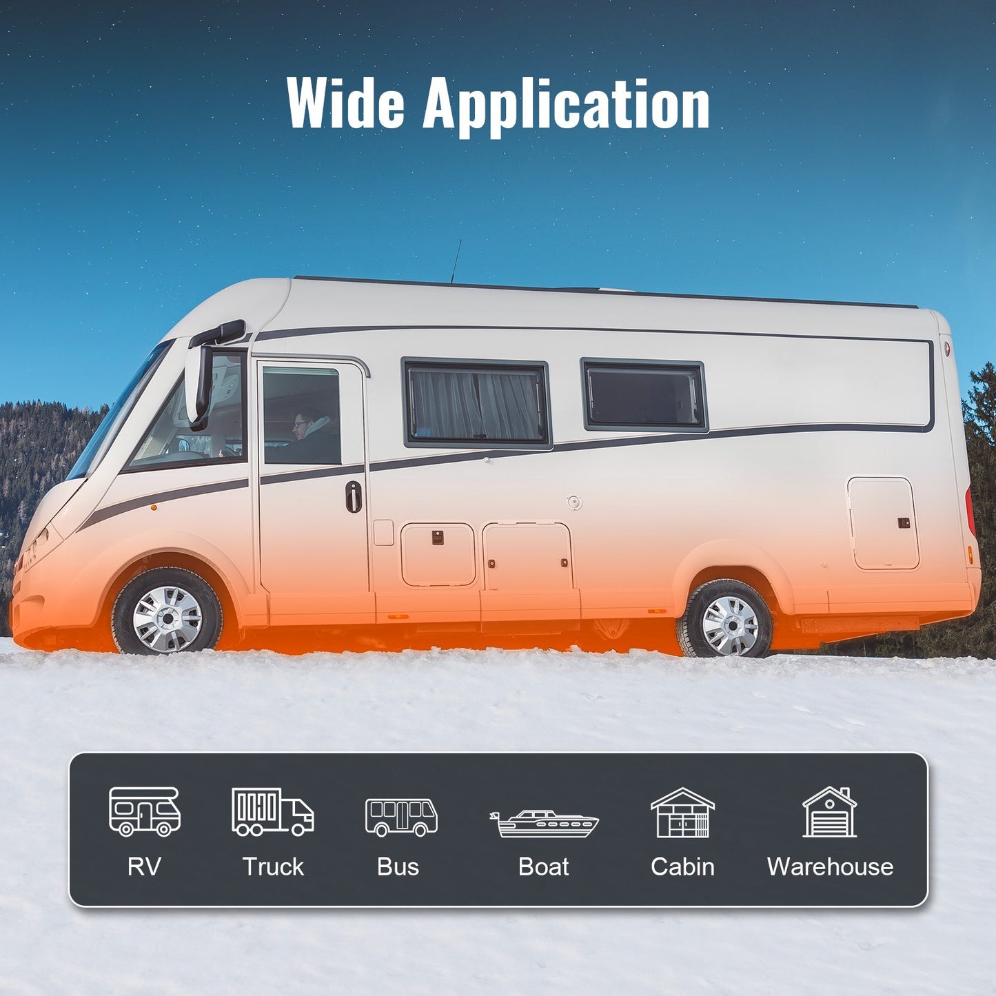 VEVOR Bluetooth App Control Diesel Air Heater, 12V 2KW Diesel Heater with Automatic